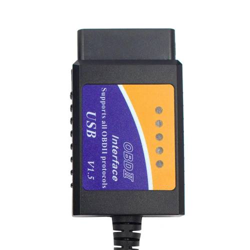 ELM327 OBD2 Wired USB Input Car Auto Fault Detection Device V1.5