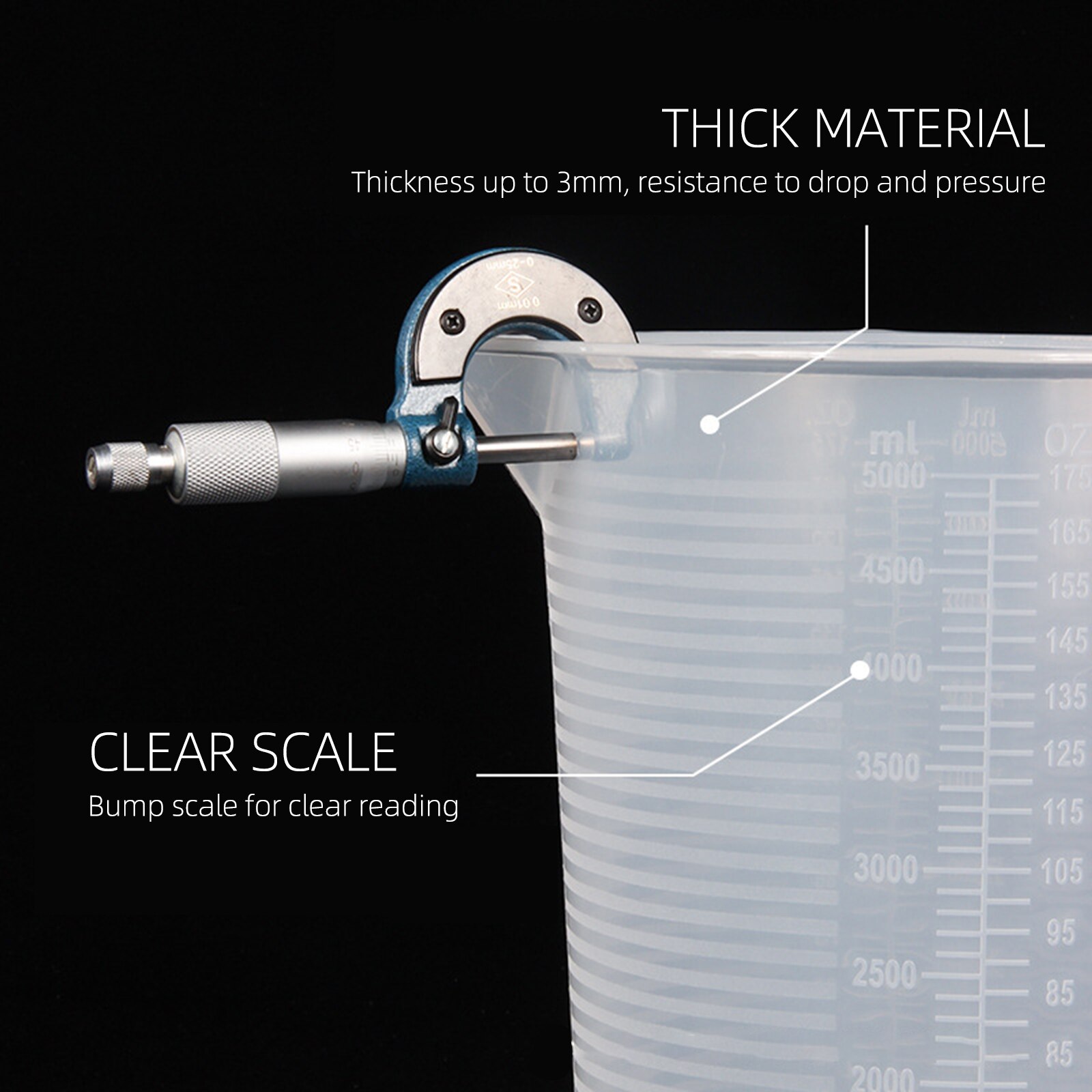 175oz Large Measuring Container Motor Oil Measuring Lawn Measuring Lye Container For Chemicals Measuring Cup