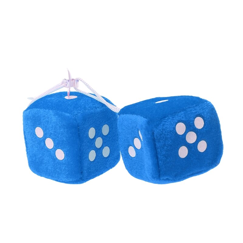 Espejo percha de visión trasera para decoración de coche, accesorios de estilo W91F, 1 par: Azul