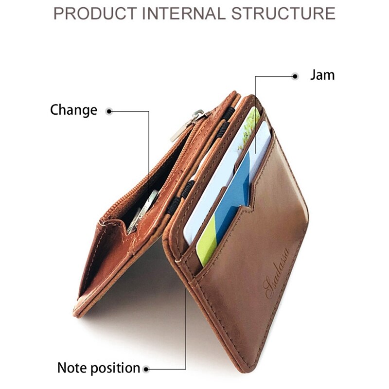 Creatieve Pu Leer Mannen Magic Wallet Visitekaartje Tas Portemonnee Mannen Tas Met Ssadassa