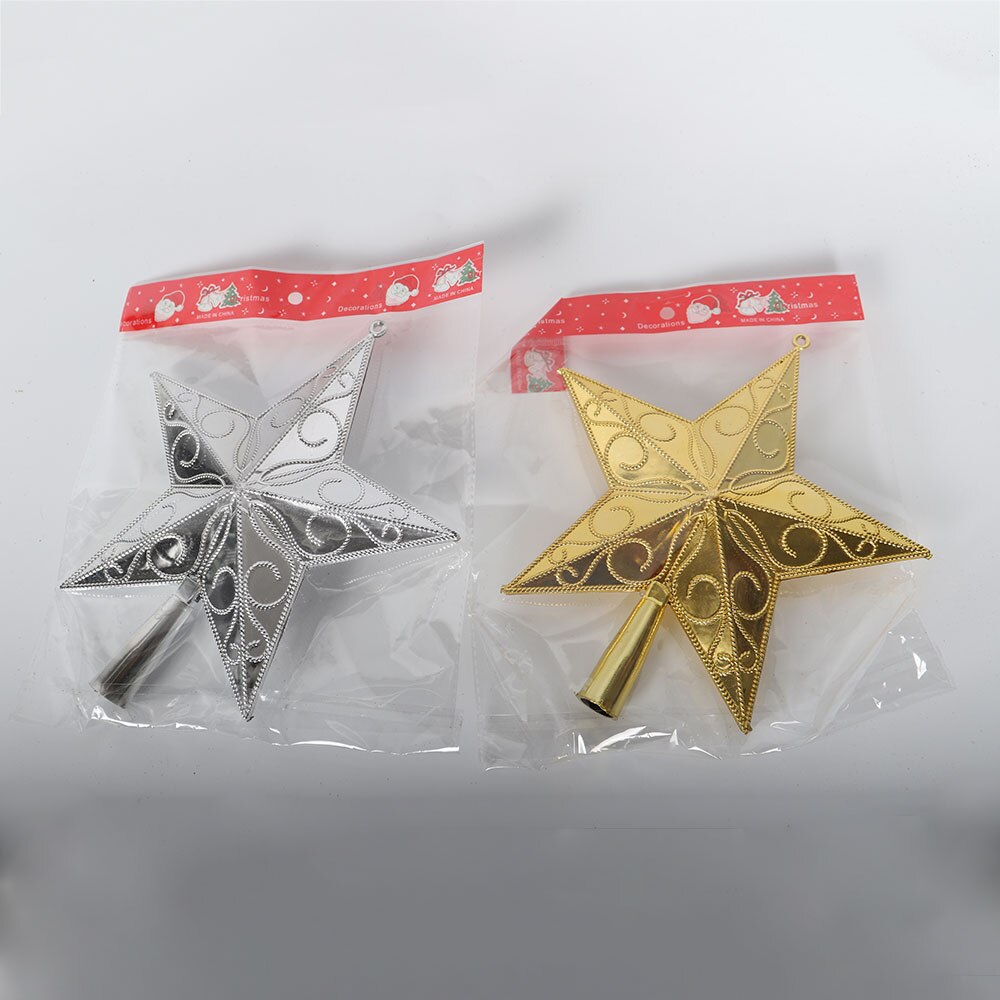 Star PVC Xmas Large Star Golden/silver Prop Glittery Tree Top Decor 3D Party Shimmer Star PVC Christmas Large