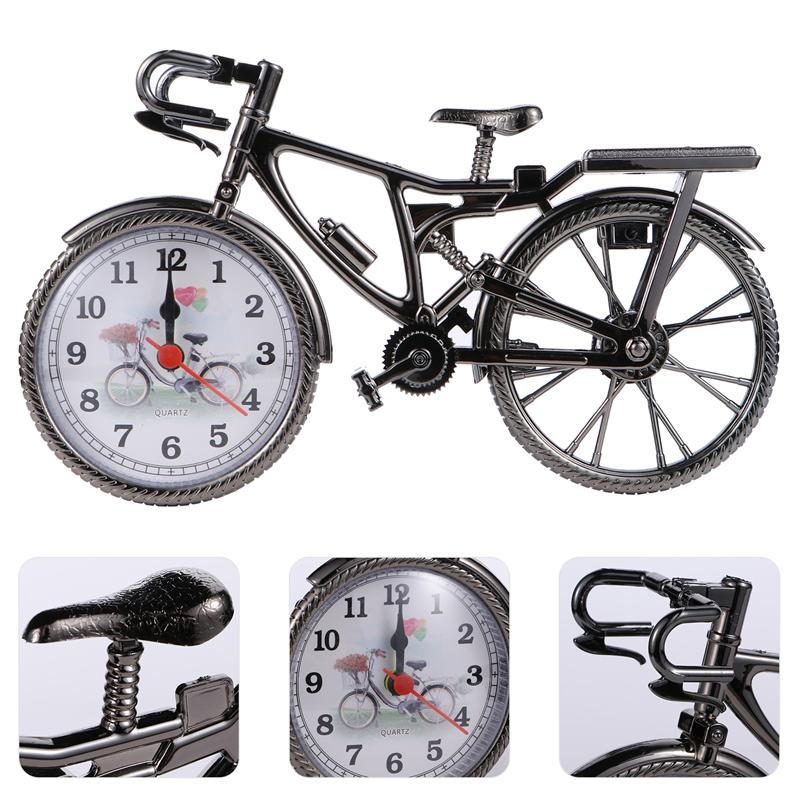 Decorative Alarm Clock Bicycle Model Desktop Adornment Bike Desk Clock