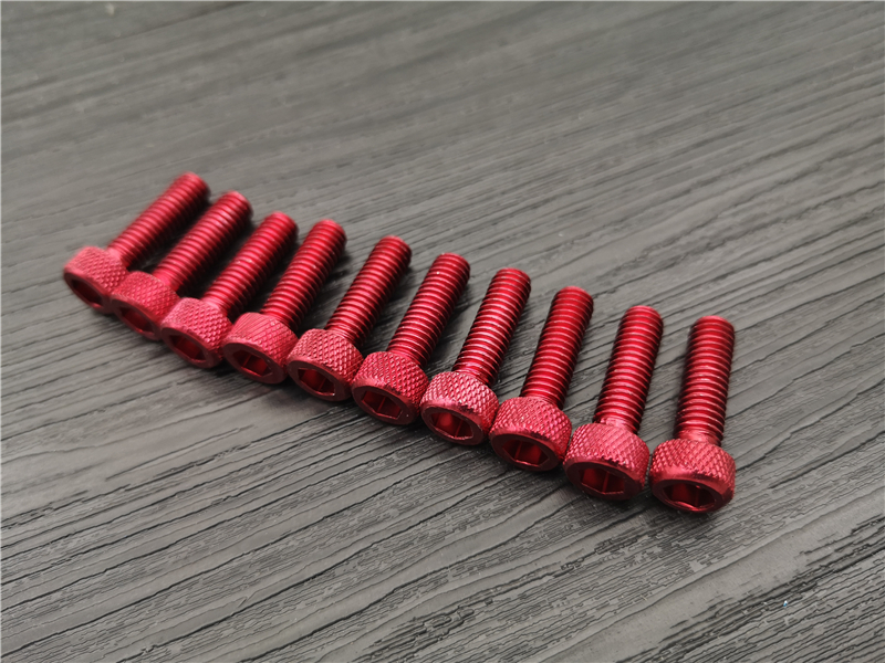 M6 x20mm 10pcs Aluminum Hex Socket Cap Head Screws Repair Tool M6 Socket Cap Screw Titanium Ti Bolt moto fixing Nuts Bolts: Red