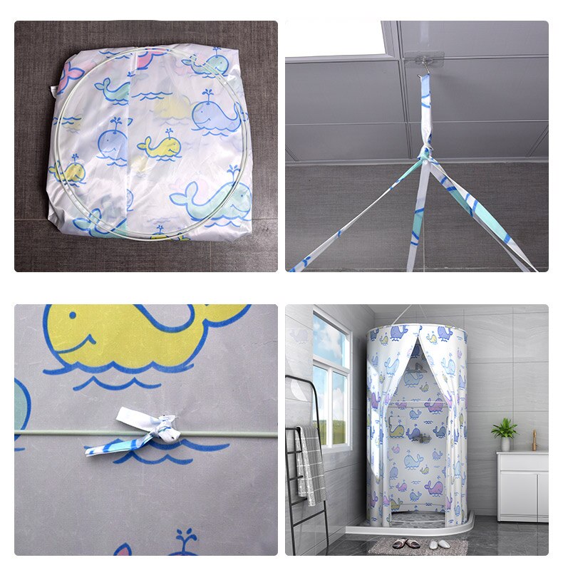 Aqumotic Bath Room Divider Screen Internal Partition Wall Separator for Shower Environment Folding Screens Keep Warm Wate-proof