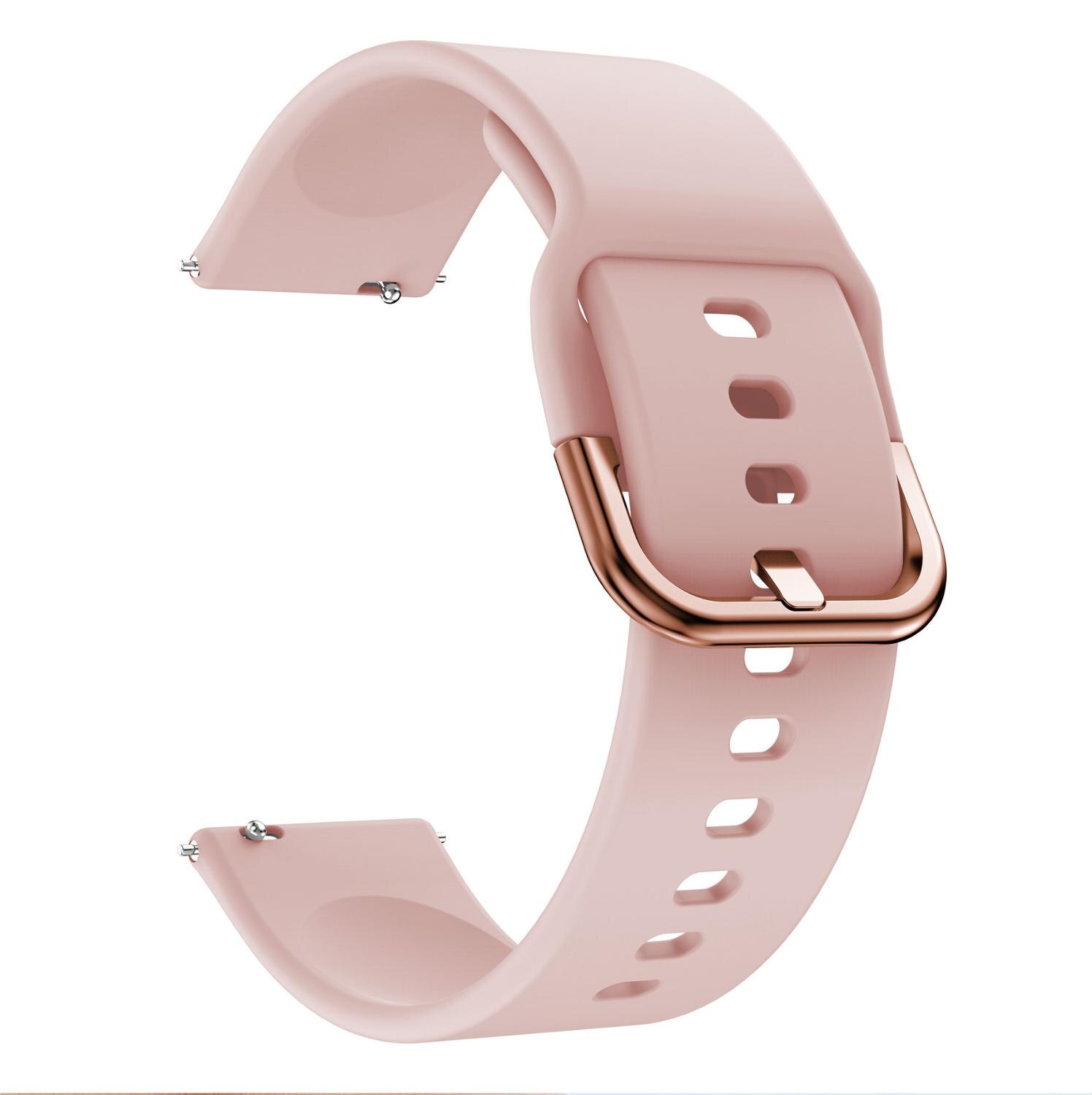 Silicone 20mm 22mm bracelet de montre pour Huawei honneur montre magique 2 42MM 46MM Sport bracelets intelligents pour huami Amazfit Stratos 3: Soft pink / 22mm
