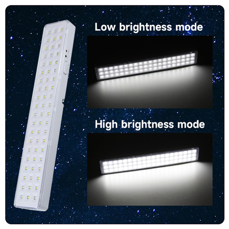 Luz de evacuación de emergencia Lámpara de incendio portátil de 60 LED Lámparas de emergencia montadas en la pared Iluminación recargable para uso en fallos de energía