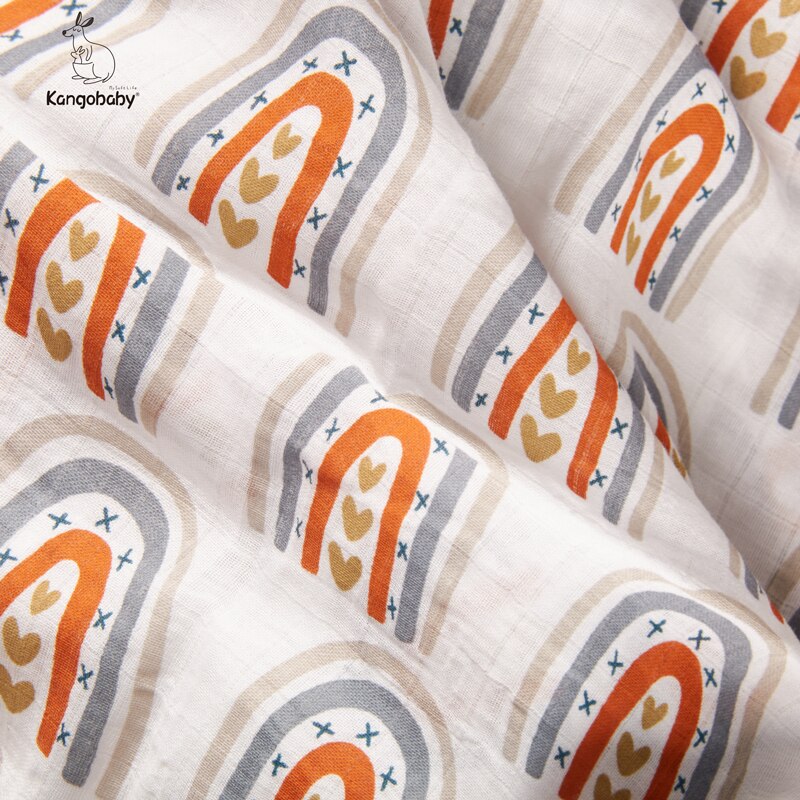Kangobaby # Regenboog Eiland # Baby Manta Inbakeren Foto Deken Baby Wrap Baby Inbakeren Kinderwagen Deken Bad Baby