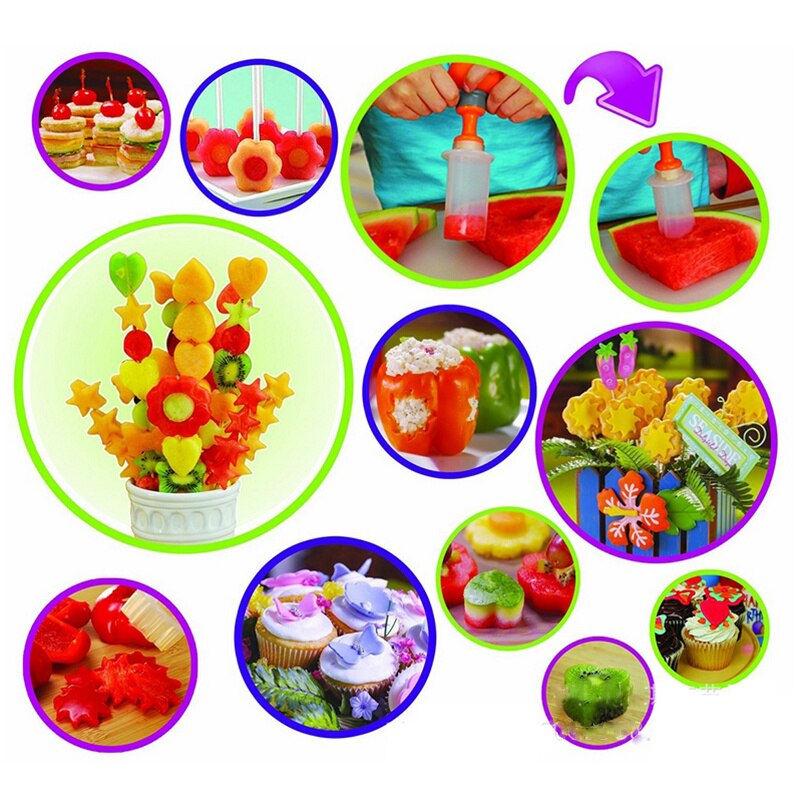 1 Set Fruit Salad Carving Vegetable Fruit Arrangements Smoothie Cake Tools Kitchen Dining Bar Cooking Accessories Supplies