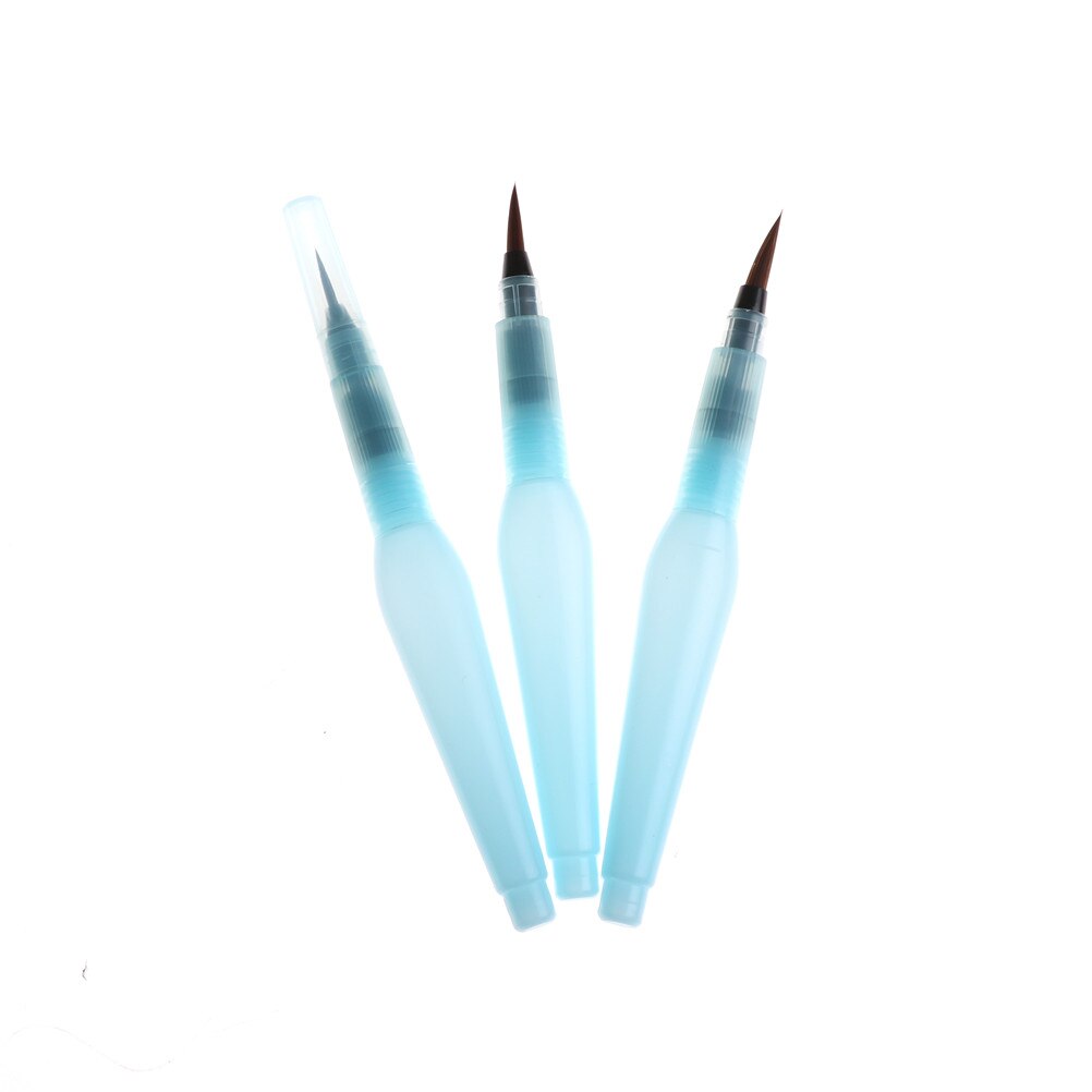 3Pcs/Set Ink Pen Water Brush Refillable Pilot Watercolor Brush For Calligraphy Drawing Painting Pen Office Stationery Art Supply