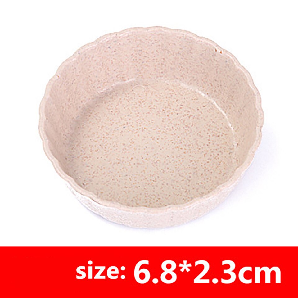 Bol d'assaisonnement en forme de fleur, bol de blé dégradable bol d'assaisonnement en forme de cœur assiette à Sauce pour aliments assiettes d'apéritifs pour outils de cuisine 3 pièces: 3
