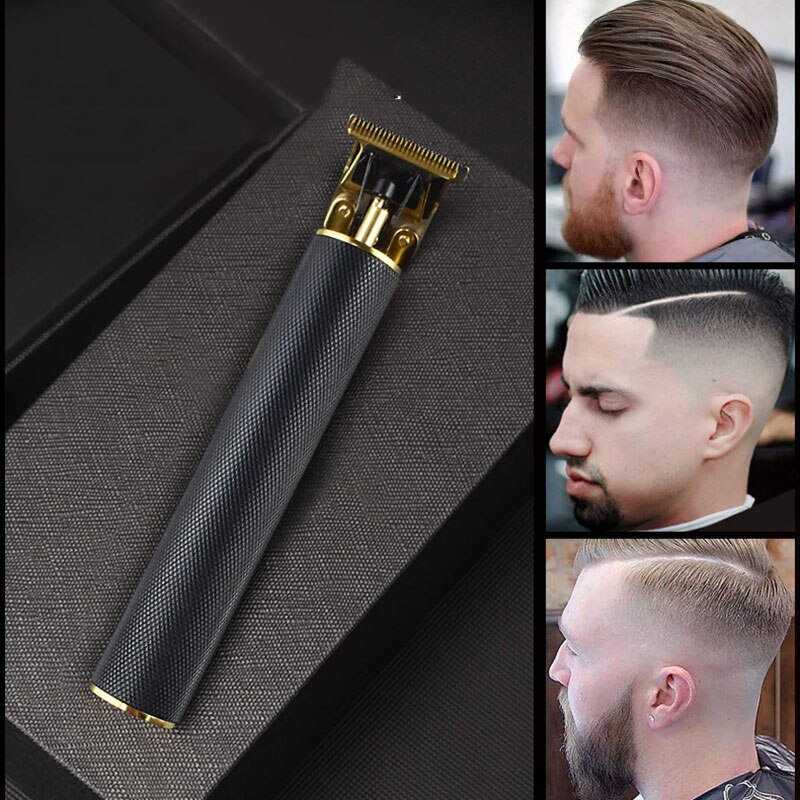 Tondeuse baardtrimmer olie hoofd haar mannen kapsel styling draadloos start met één knop usb-oplaadbaar geluidsarm gereedschap
