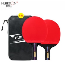 Huieson-raqueta de tenis de mesa S600, paleta de Ping Pong para principiantes, con estuche gratis, doble cara adhesiva, 2 unids/set por juego