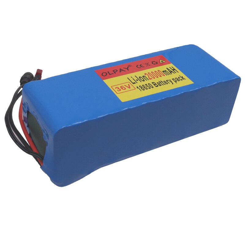 36V 10S3P 20Ah 500W high power capacity 42V 18650 lithium battery pack 20000mAh electric bicycle bicycle scooter BMS+charger