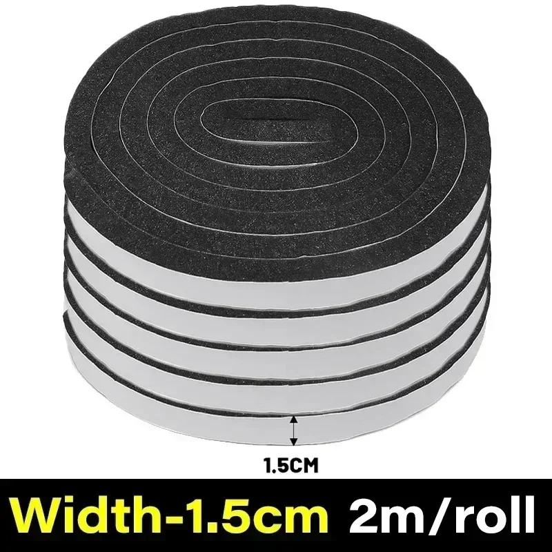 60/2m Schuim Deur Raam Afdichtstrip Weerstrippen Geluiddicht Winddicht Stofdicht Zwart Zelfklevende Spons Afdichtingstape: Kaki / 5mm