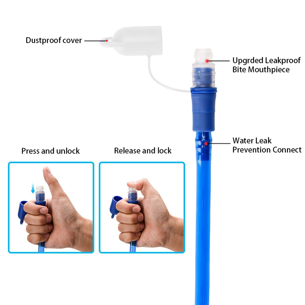 1pc 1/1.5/2L Tragbare TPU Wasser Beutel Trink System blasiert Rucksack Camping Wandern Klettern Radfahren Faltbare Trinken Taschen