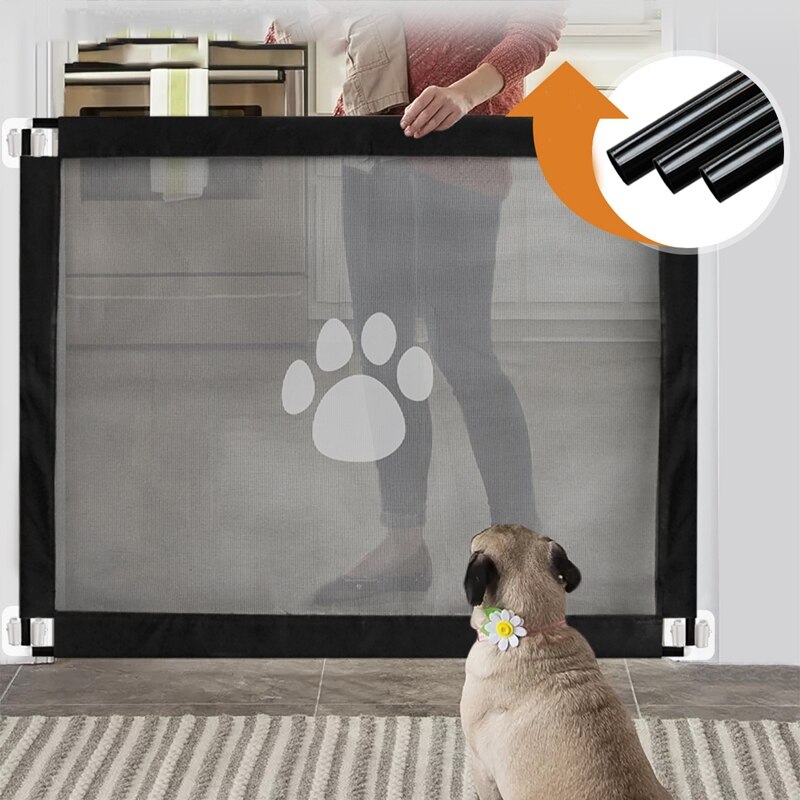 Puerta de perro para interior para puertas, guardia segura plegable para puerta de Mascota, malla de aislamiento extraancho alto para perros pequeños