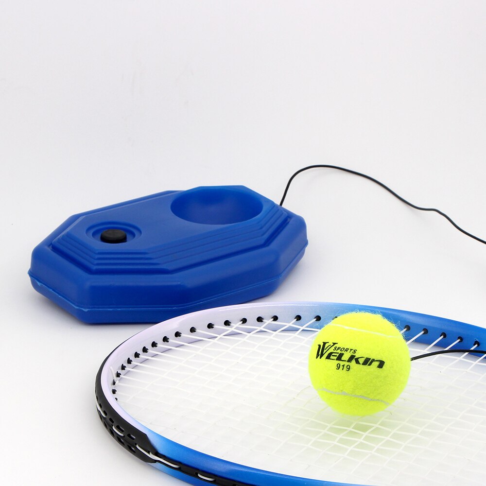 Tennis træner træningshjælpeværktøjssæt med elastisk rebkugleøvelse, selvstændig rebound træning, træningskugle, basetræner