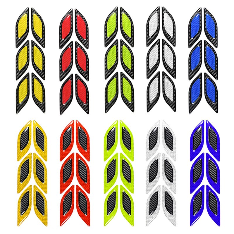 Auto Anti-kollision streifen kotflüGel reflektierende aufkleber seite Luft Auslauf leuchtend warnung reflektierende aufkleber Auto reflektierende aufkleber