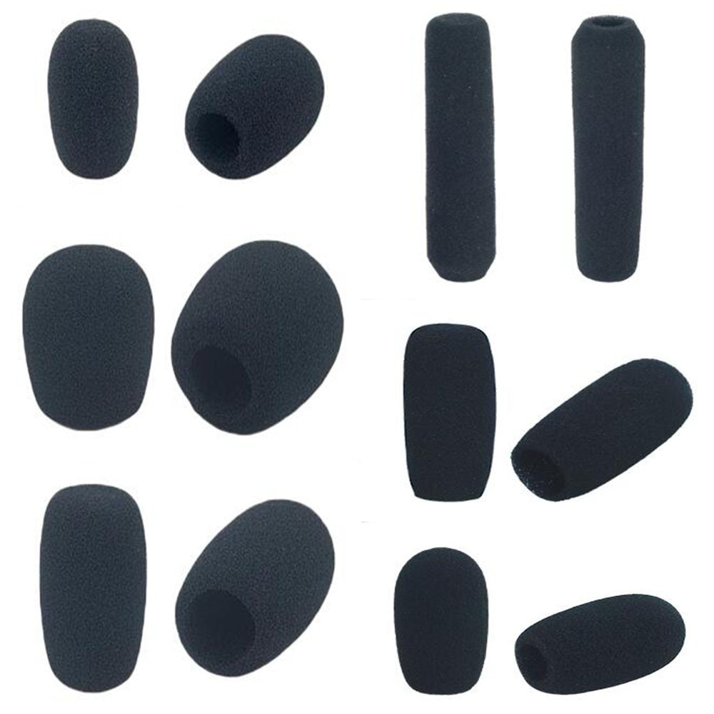 XRHYY 5 Pack Soft Thicken Non-Toxic Waterproof Studio Foam Microphone Cover Head Protective Conference Microphones Sponge Cap