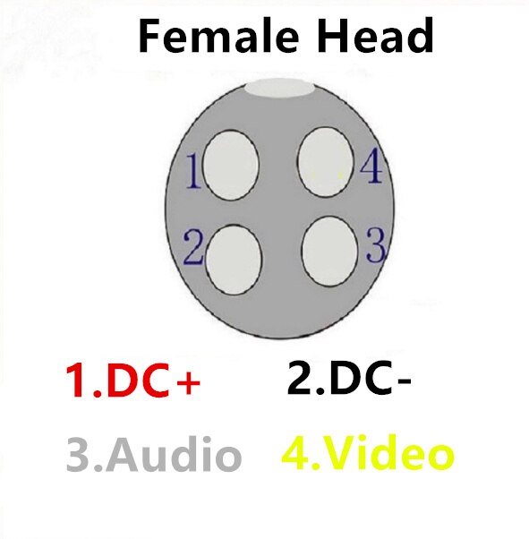 3M/5M/10M/15M/20M 4 Pin Aviation Plug Extension Line Lan Cable for Vehicle CCTV Camera Surveillcane System