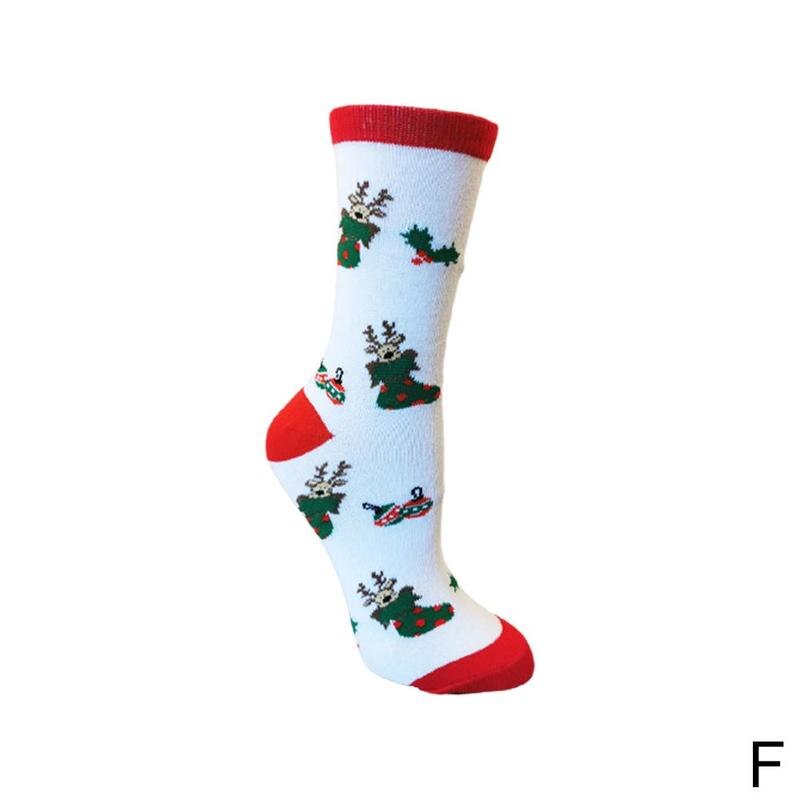 Julstrumpor i europa och amerika älgstrumpor för män och kvinnor personlighet tubstrumpor halloween strumpor: F