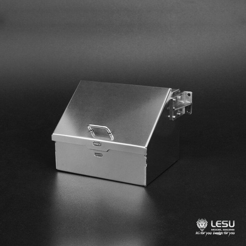 Caja de herramientas de Metal LESU para TAMIYA 1/14 RC MAN, camión Tractor, volquete, modelo a escala