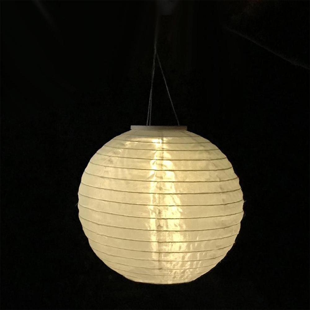 Lanterne LED solaire chinoise imperméable, 30cm, boule de Lampion, décoration d'anniversaire et de mariage, fournitures de suspendues, artisanat léger, DIY bricolage K4C2