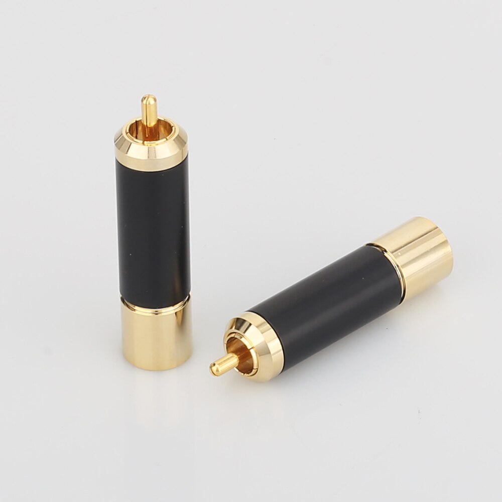 Audiocrast A011 hi end audio 24K placcato oro spina RCA 10mm foro filo RCA spina maschio connettori di saldatura Audio