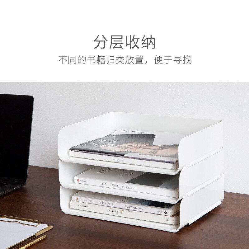 Japansk stil kan overlejre desktop opbevaringsboks kosmetik kontor til at organisere bøger og dokumenter opbevaring kurv diverse: Default Title
