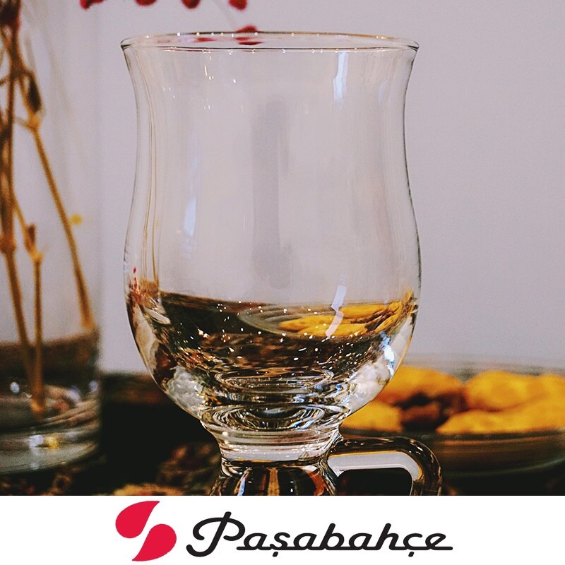 Coffee Cup Glass, Irish Tea Cup Drinking Cup, Special Short Foot Cup, Imported from Turkey