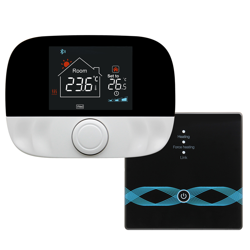 Beok Smart Wireless Thermostat Floor Heating Gas Boiler RF Temperature Controller LCD Screen Battery Powered 433MHz: Default Title