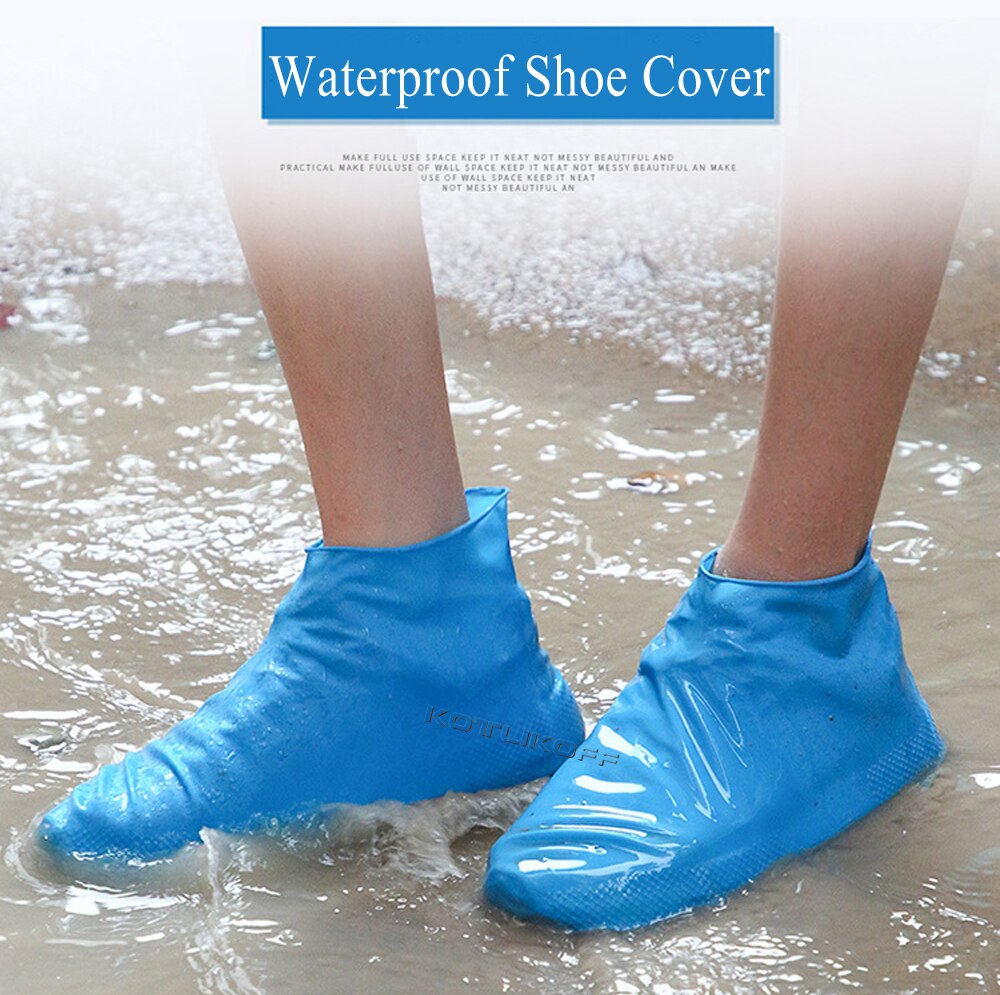 Wiederverwendbare Latex Wasserdicht Regen Schuhe Abdeckungen Unterhose-beständig Gummi Verdicken Regen Stiefel Überschuhe Anti-Unterhose Stiefel Schutz Abdeckungen