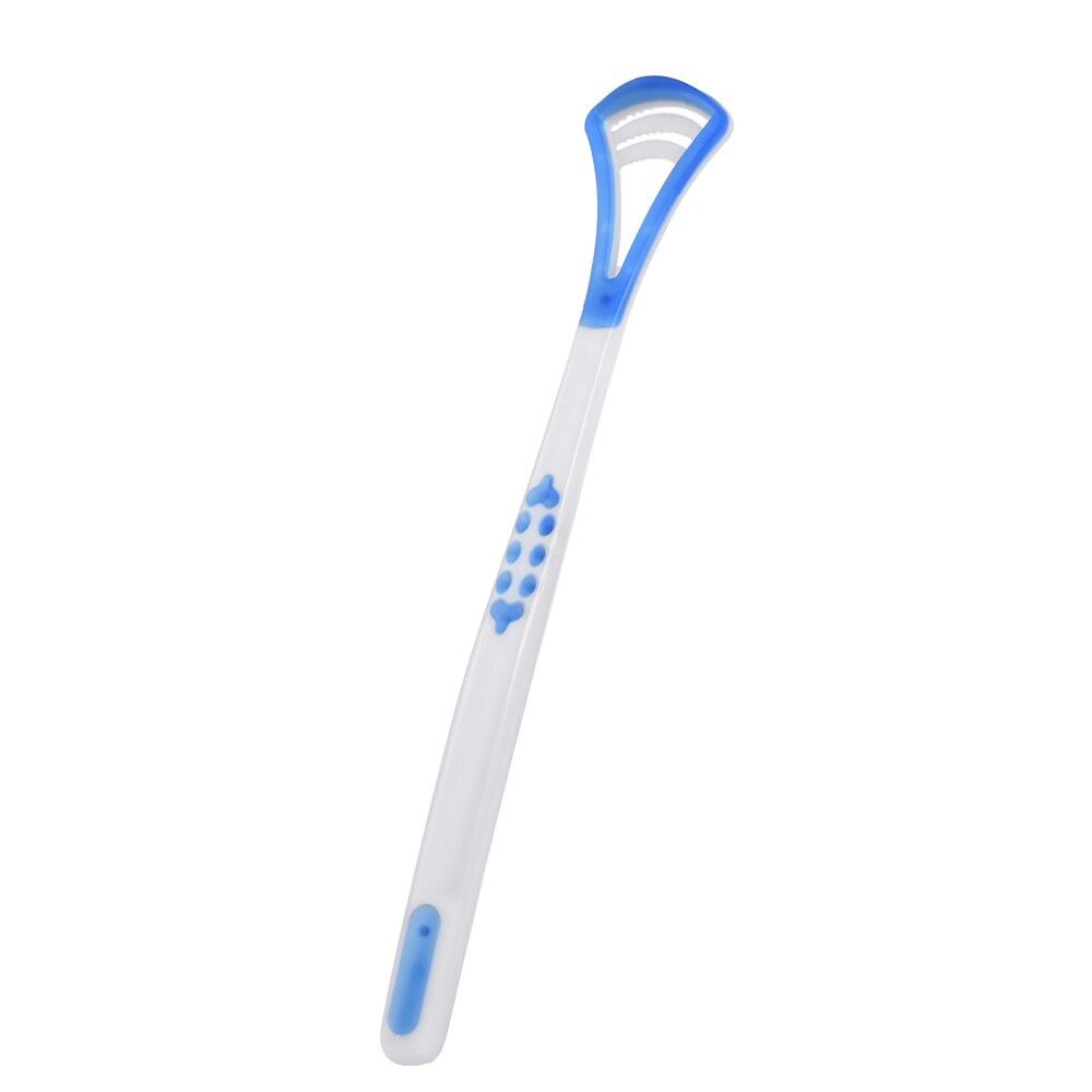 Tongue Brush Cleaner Oral Care Tongue Scraper Hygiene Mouth Tool Durable Plastic Tongue Cleaning Tool Remove Tongue Coat: blue