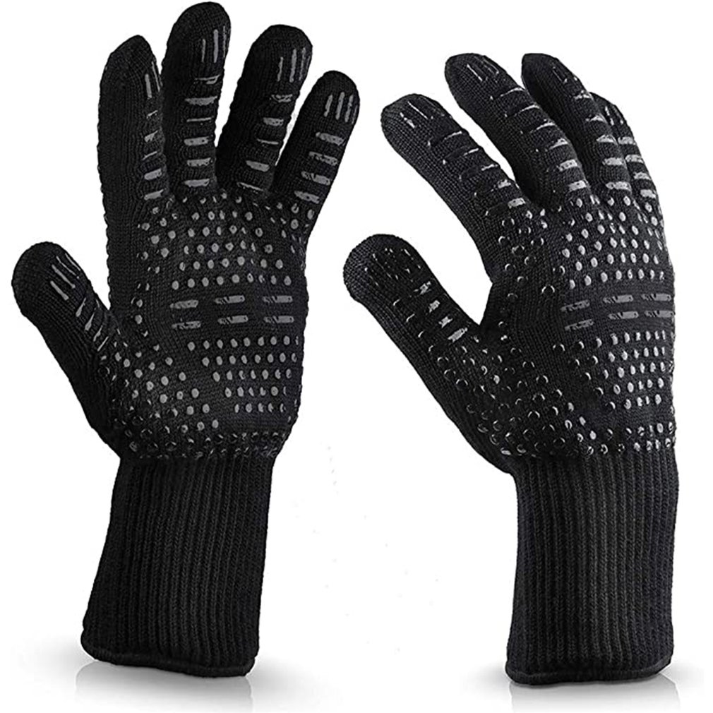 800 Graden Hittebestendige Handschoenen Magnetron Keuken Bbq Handschoenen Anti-Brandwonden En Warmte-isolatie Handschoenen