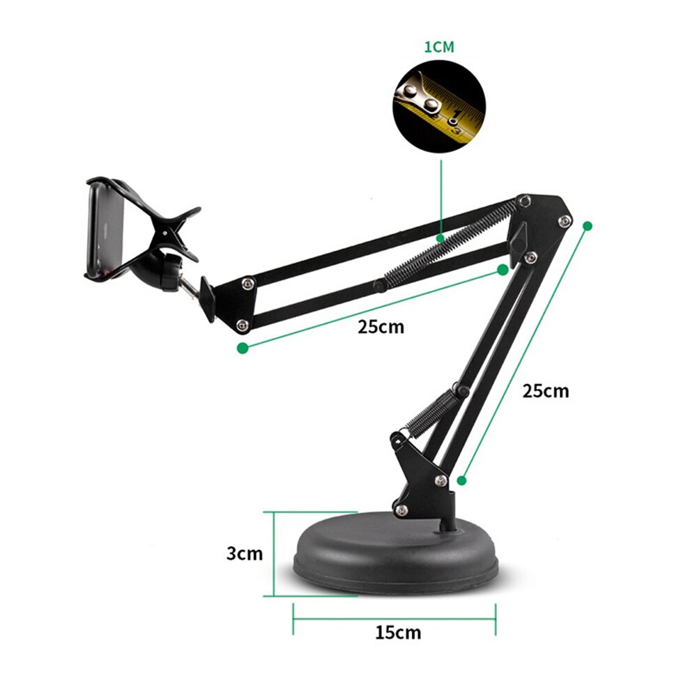 Webcam Beugel Universele Flexibele Mobiele Telefoon Houder Live-uitzending Vullen Licht Stand 22-Inch Scissor Arm Stand Met Schorsing