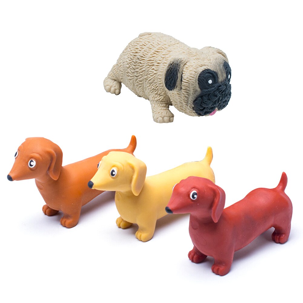 Decompressie Speelgoed Creatieve Lala Pug Decompressie Speelgoed Knijpen Muziek Zand Elastische Stretch Vervorming Klopte Hond Vent Speelgoed