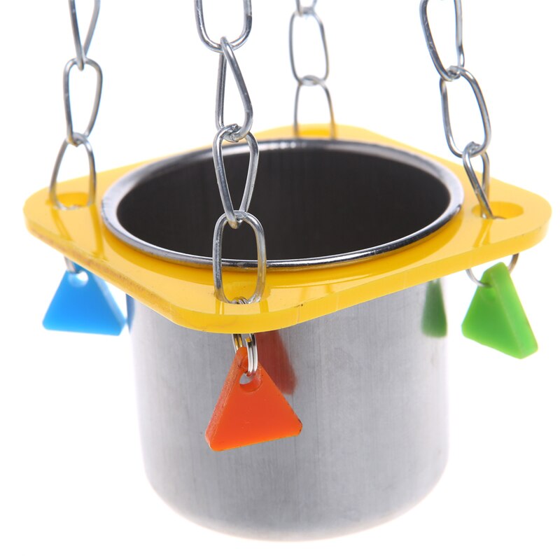 Vogels Papegaaien Opknoping Feed Kom Swing Kooi Speelgoed Voor Parkiet Valkparkiet Kaketoe