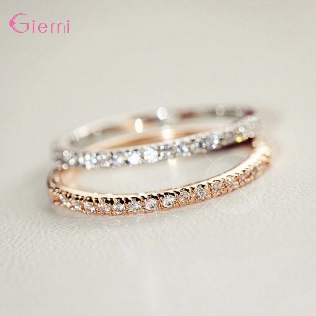 Big Discount Genuine 925 Sterling Silver Wedding Rings For Women Girls Women Birthday Jewelry Accessory