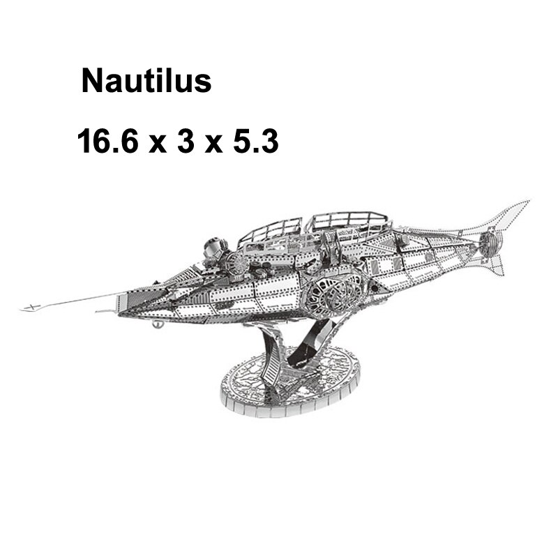 Boat 3D Metal Puzzle Black pearl 056 Burke Class Destroyer Titanic model KITS Assemble Jigsaw Puzzle Toys For Children: 67-Nautilus