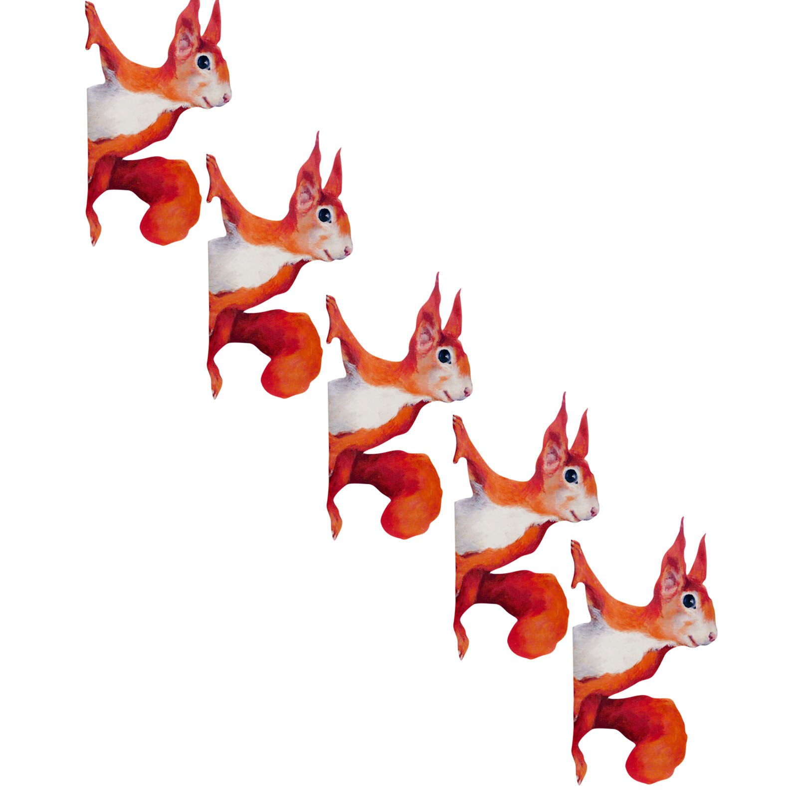 Pegatinas de ventana para el hogar, adhesivos de pared con estampado Animal de ardilla que espía, decoración de ventanas para paredes y para el hogar, 1/3/5 Uds.