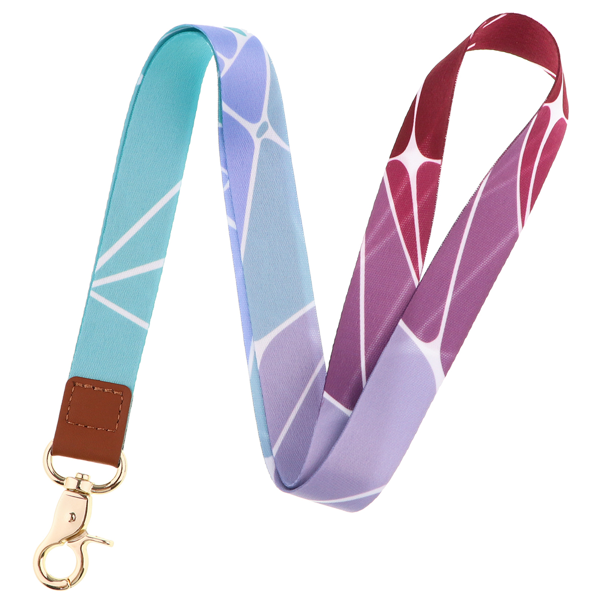 Minimalism Lanyard Colorful Print Neck Strap for key ID Card Cellphone Straps Badge Holder DIY Hanging Rope Neckband Accessories: WHITE