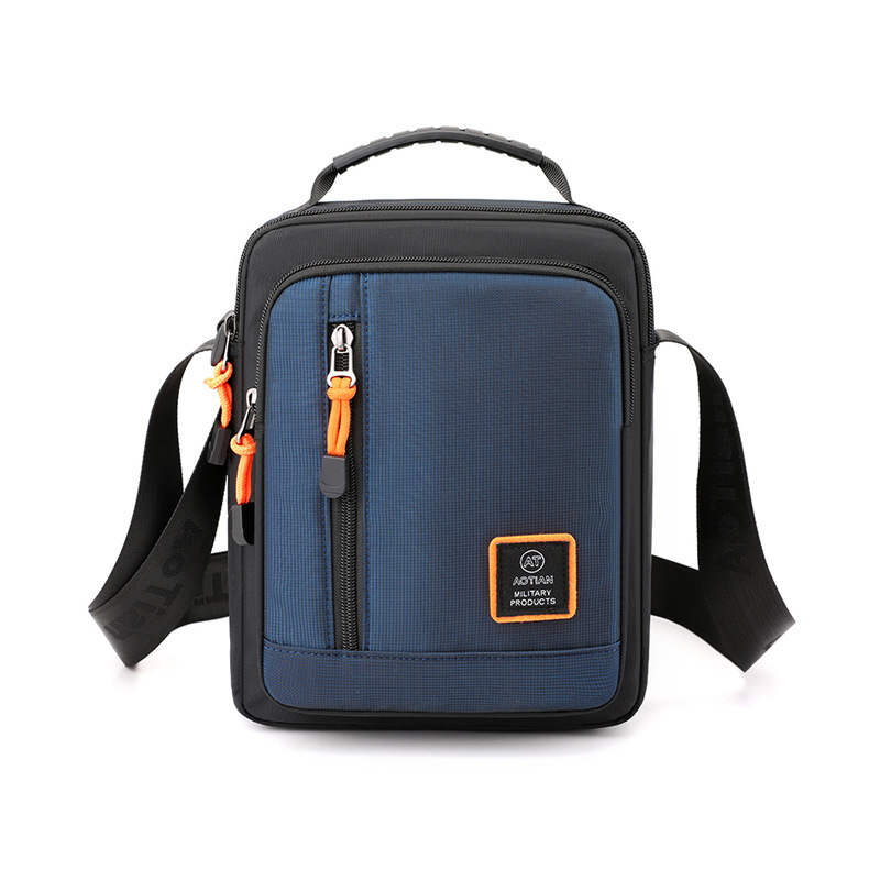Bolso de hombro para hombre, bolso pequeño impermeable para teléfono móvil, bolso de mensajero para hombre, bolso cuadrado, bolsos cruzados de viaje: Azul