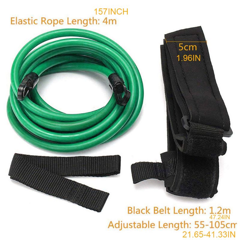 Verstelbare Swim Bungee Training Weerstand Riem Zwemmen Sporter Tether Taille H8WC