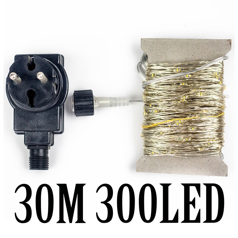 LONGEST LED String Lights 50 100Meters street garland Light Waterproof Outdoor Christmas Fairy Lights Wedding Decoration: 30Meters 300LEDs / Warm  White