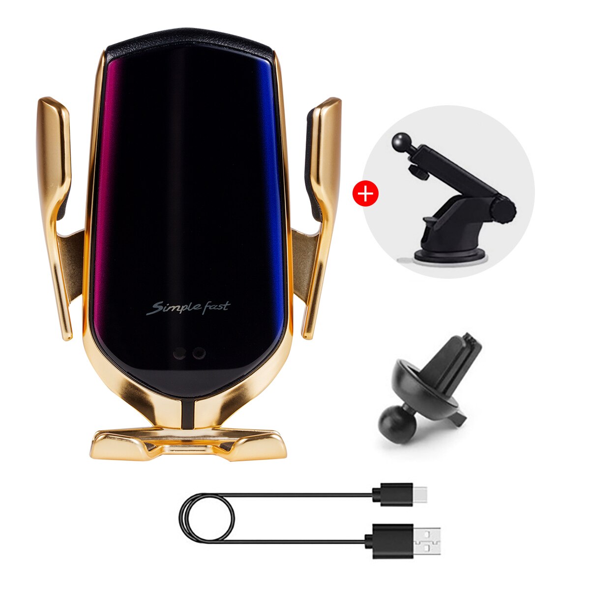 Automatische Spann Drahtlose Lade Auto Handy Halter für Auto Vents iPhone Xs Max XR Huawei Samsung Schnelle Lade