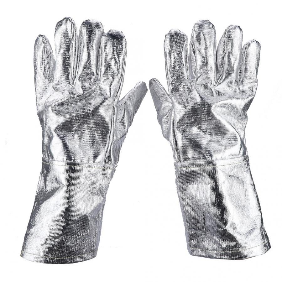 Guantes de trabajo guantes de seguridad largos guantes de trabajo resistentes al calor guantes de trabajo de fundición de fuego aluminio guantes de trabajo