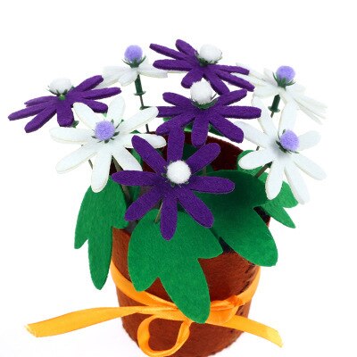 Handmade Diy Art Crafts Material Flower Pot Potted Plant Kids Creativity Handicraft Children Toy Kindergarten Learning Education: F