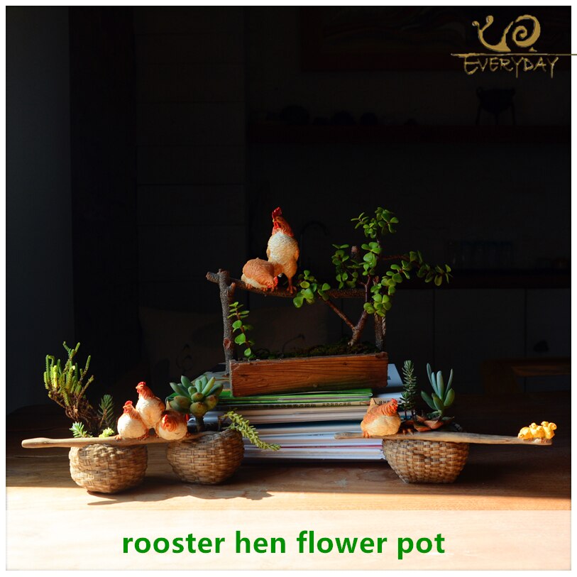Dagelijks Collection Pasen Decoraties Voor Thuis Nieuwjaar Kip Animal Bloempot Vetplant Balkon Ornament Planter Potten