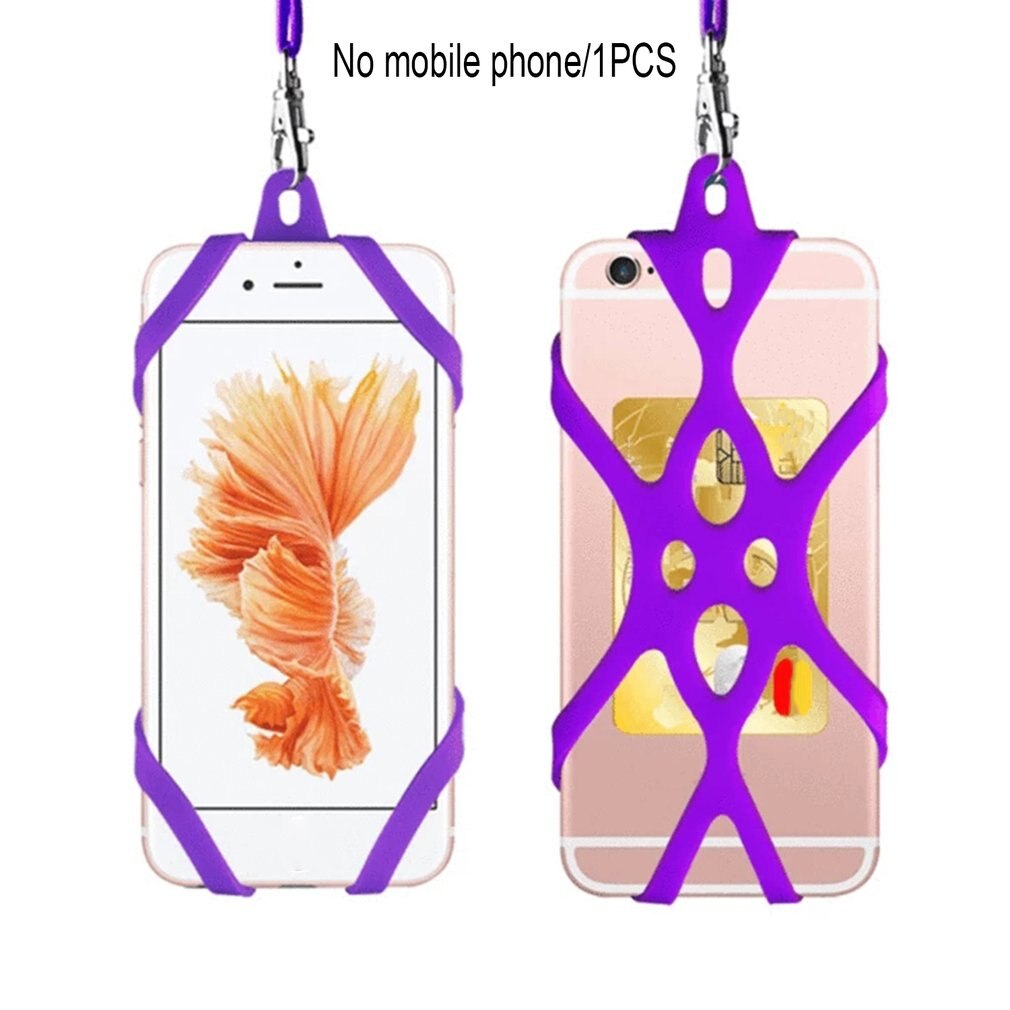 Telefoonkoordhouder, hoesje, universele siliconen telefoonhalsband, kettingsling voor slimme mobiele telefoon: Default Title