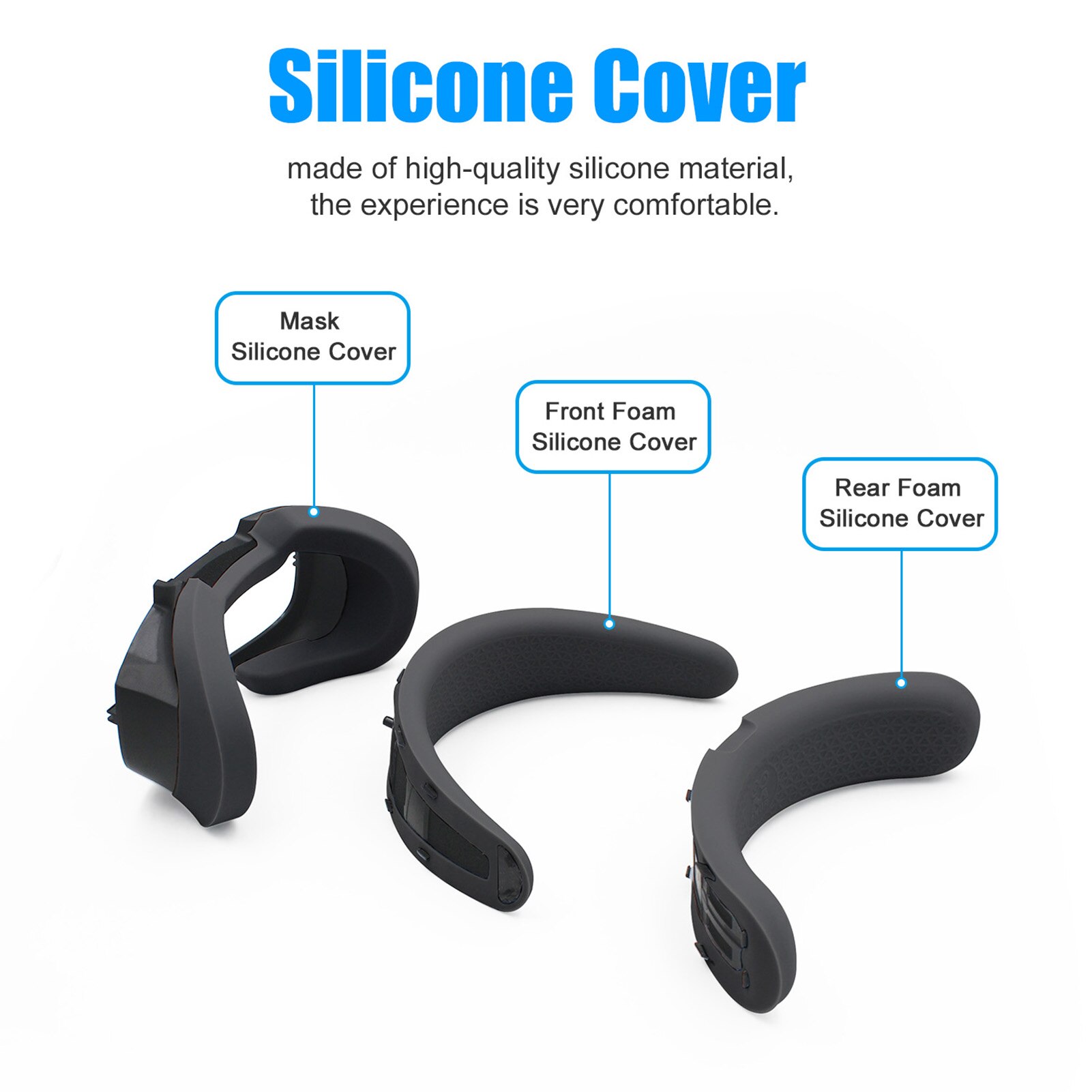 Copertura in Silicone di ricambio in schiuma per Oculus Rift S copertura per il viso tappetino per gli occhi interfaccia facciale per Oculus VR accessori